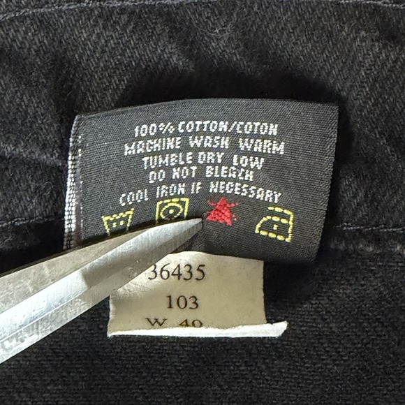 Prsn Blu Denim Made By Real Inmates USA Men's Jeans Black  Size 40x30 Cotton - Picture 6 of 11